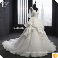 China Suzhou Vestido de Casamento schwere Perlen Brautkleid 2017 lange Zug Luxus Ballkleid weiße Spitze Brautkleider